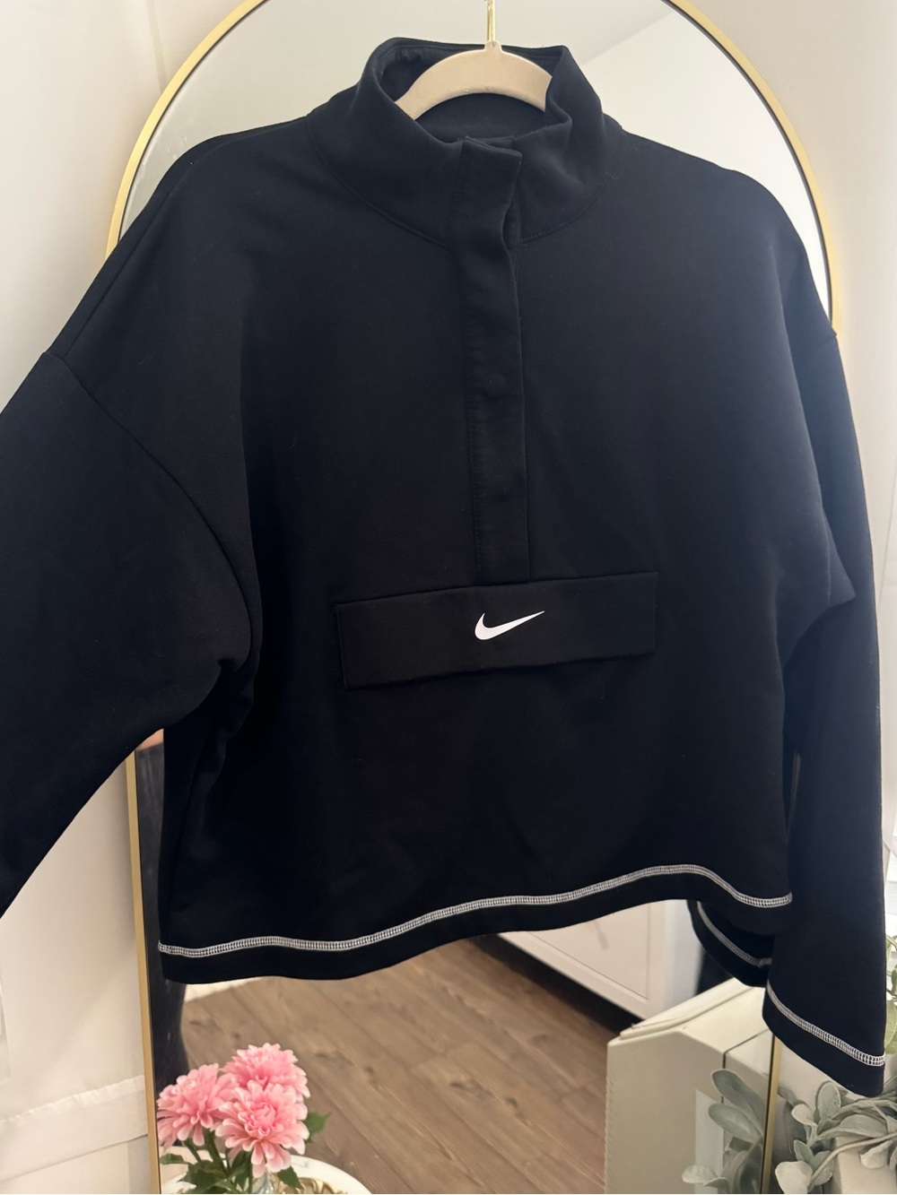 Nike Black Pullover with White Swoosh
